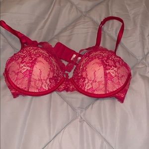 Red/pink bra with sexy strap